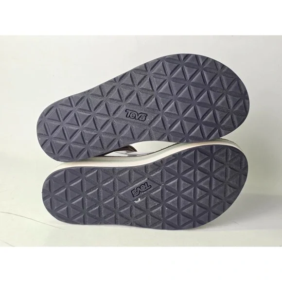 Teva Flatform Women's Sandal Size 6 EU 37 Green Olive Mesh Print Platform Shoes - Picture 4 of 12